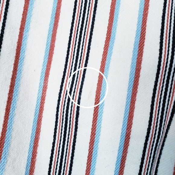 Derek Lam 10 Crosby Ankle Crop Pants Retro Stripe Trousers Cream - Picture 12 of 13